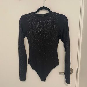 Skims x Swarovski Black Bodysuit